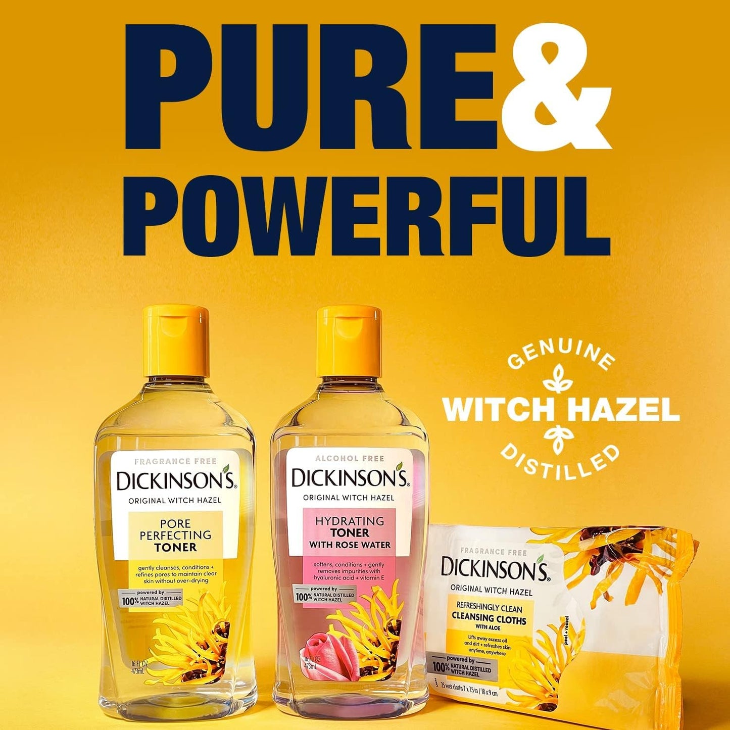 Original Witch Hazel Pore Perfecting Toner | 100% Natural Distilled Witch Hazel | America'S #1 Toner | Refines Pores | Removes Impurities & Oil | 16 Fl Oz
