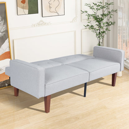 Modern Sofa, Convertible Memory Foam Sofa Futon for Living Room, Bedroom, Office,Apartment, Gray